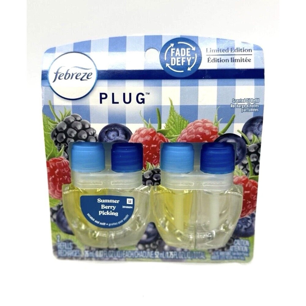 Febreze Plug Summer Berry Picking Scented Refills Air Freshener Limited Edition